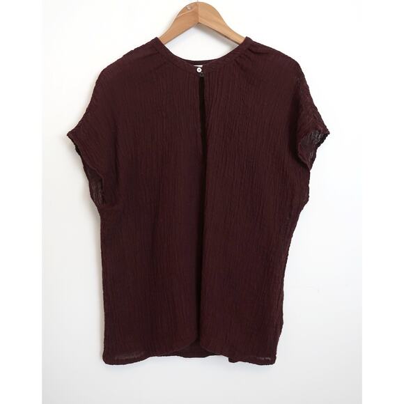 ERICA TANOV Linen Gauze Plisse Crinkle Dolman Blouse Top Garmentory 3 XL $325 - Picture 2 of 11